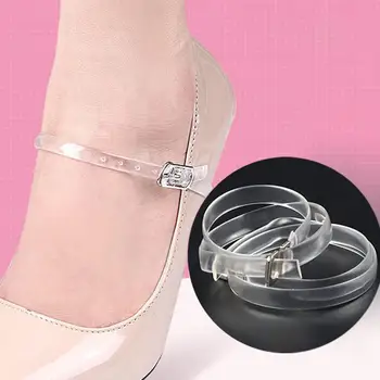 1 คู่โปร่งใส Shoelaces สูบส้นรองเท้ามัด Adjustable หักล่องหนพวกต่อต้า Skid ผู้หญิงรองเท้าส้นสูงและสวมเสื้อกันหนาวได้ Shoelaces