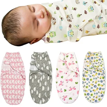 100%ค็อตตอนใหม่เกิดลูกถุงนอน Newborn Swaddle ห่ 0-6 เดือนเด็กผู้หญิงอ่อนน้อซองจดหมายเนียได้รับผ้าห่ม