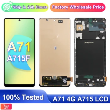 100%ทดสอบ A71 การแสดงสำหรับ Samsung กาแล็กซี่ A71 LCD A715 A715F A715F/เกรดดี A715FD แตะต้องจอภาพ Digitizer อร้องต่อที่ประชุมในคีนมาแทนส่วนหนึ่ง