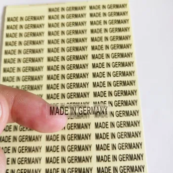 1000pcs 6X28mm ความโปร่งแสงชัดเจนป้ายทำในเยอรมันนีต้นกำเนิด Stickers