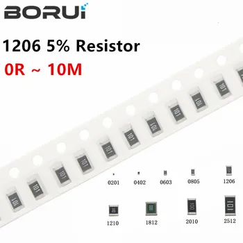 100Pcs 12065%SMD resistor 0R~10M 1/4W 0110100150220330 ohm 1K 2.2 K 10 เคเลย 100K 0R 1R 10R 100R 150R 220R 330R