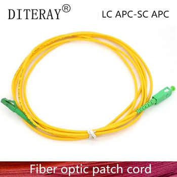10PCS/มา LC/APC จะ SC/APC เครื่องข่ายใยแก้แก้ไขสันหลังสายเคเบิล LC-SC 3M กกระโดดเดี่ยวโหมดพิมพ์หน้าเดียว 2.0 บนอืม 3.0 อืมเปลี่ยนภาพเป็น Fibra Optica