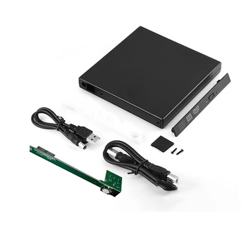 12.7 อืมน้อยแผ่นดีวีดีแผ่นซีดีแผ่นดีวีดี-ROM คดีขับรถกล่องพอร์ต USB 2.0 บน SATA องเว็บเบราว์เซอร์ภายนอกขับรถสำหรับแลปทอปอคอมพิวเตอร์โน๊ตบุ๊ค