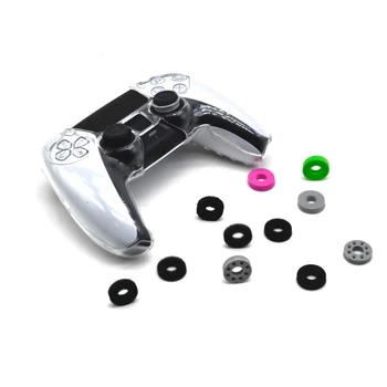 16Pcs Controller การเคลื่อนไหวควบคุมแหวนเล็งไปช่วยเหลือแหวนสำหรับ PS5-PS4 เปลี่ยนมืออาชีพ Gamepad มู่บ้าฟองน้ำจำนวนทศนิยมเป้าหมายแหวน