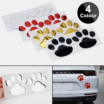 1pair/ตั้ง 3 มิติ Stickers Paw สัตว์หมาแมวที่เจ๋งออกแบบทรอยนิ้วมือเท้าทิ้งร่องรอยอะไร Decal รถ Stickers สำหรับอัตโนมัติมอเตอร์ไซค์