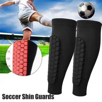1pc Honeycomb ฟุตบอลชินยามฟุตบอลเกราะป้องกันกีฬา Legging Shinguards ขาเสื้อปกป้องเกียร์ Shank ผู้ปกป้อ