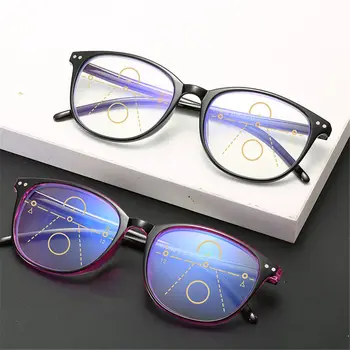 1PC Multifocal ตั้งค่าการอ่านแว่น Unisex Multifocal Bifocal ต่อต้านสีฟ้าแสงสว่าง Magnifying Presbyopic Eyeglasses+อ 1.0~+4.0