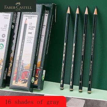 1Pc เฟเบอ Castell 9000 ศิลปะ Graphite ยิบดินสอเพื่อทำการเขียนการไล่สีภาพสีดำนำออกแบบดินสอถ่านศิลปินวาด