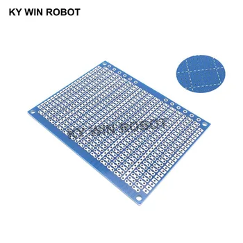 1pcs DIY 7*9CM สีน้ำเงินโสดอยู่ข้างอุกระดาษ PCB รูปแบบสากลการทดลองเมตริกซ์ว่างวงจรกระดา 7x9CM สำหรับ Arduino