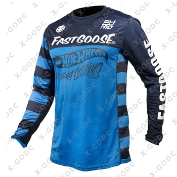 2022 คนขยับ Jerseys FASTGOOSE จักรยานเสือภูเขา MTB เสื้อ Offroad DH มอเตอร์ไซค์วเจอร์ซี่ Motocross Sportwear นนักพฤกษศาสตร์ขี่จักรยาน