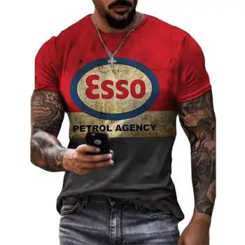 2022 คนทีเสื้อ 3d พิมพ์น้ำมัน Stp สั้นแขนท็อปส์ซูเรโทรมอเตอร์ไซด์การแข่งเสื้อยืดลายนี้ขาใหญ่โตสุดสุดทานน้ำชาเสื้อผู้ชายเสื้อผ้า Esso ด้านบน