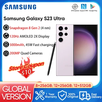 2023 ใหม่ Samsung กาแล็กซี่ S23 Ultra 5G\n smartphone Snapdragon 8 Am 2200MP Qual กล้องโทรศัพท์มือถือ 6.8