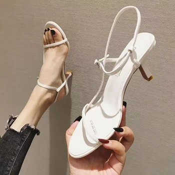 2023 ใหม่หน้าร้อนผู้หญิ Sandals แฟชั่นปาร์ตี้ชุดข้อเท้ามัดเปิดนิ้วเท้าบางส้นรองเท้าผู้หญิง Sandalias หญิง Luxery รองเท้าส้นสู Sandals