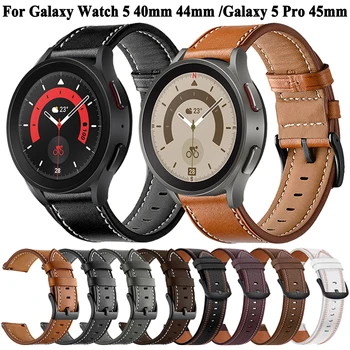 20mm เครื่องหนังรัดเข็ม Watchband สำหรับ Samsung กาแล็กซี่ดู 4540mm 44mm/Watch4 คลาสสิค 42mm 46mm ดั้งเดิม Watch5 มืออาชีพ 45mm สร้อยข้อมือ