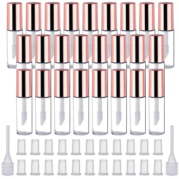20PCS 1.2 ตัวเลขมินิ Refillable ลิปกลอสกล่อง Containers กับยางสำหรับแทรเดินทางแยกตั้งข้อหา DIY Cosmetic Wholesale
