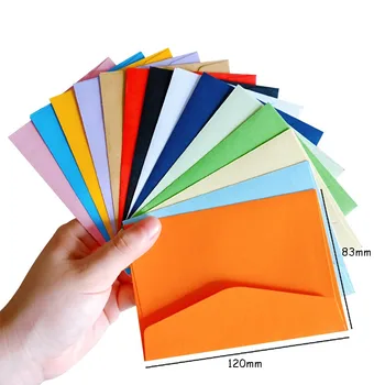 20pcs/มา 115mm*80mm DIY multifunction กระดาษจดหมายลูกอมสีของการเชื้อเชิญต้อนรับการ์ดของขวัญปกปิดกระเป๋าคุมข้อมูลหน้าต่างซองจดหมาย