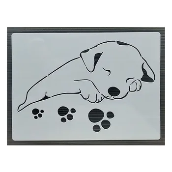 21*29Cm นอนหลับสุนัขแม่แบบ DIY Layering Stencils ภาพวาดกำแพงสมุดบันทึกเล่ม Coloring Embossing อัลบั้มตกแต่งมันไว้เฉยๆซะอีบัตร Templat