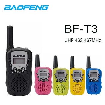 2pcs Baofeng T3 ยุ Talkie อง 3-10KM คุยกันช่วง Interphone สำหรับเด็กผู้ใหญ่สุนัขไม่มีสัญญาณกันขโมยและการผจญภัยทั้งคู่วงดนตรี fm transceiver เป็นแฟนกัน t3