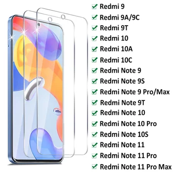 2pcs งสียูวีผ่านเข้าสำหรับ Xiaomi Redmi 1010A 10C 99A 9C หน้าจอสำหรับผู้ปกป้อ Redmi โน้ต 91011 มืออาชีพแม็กซ์ 9S 9T 10S 11S หนังเรื่อง