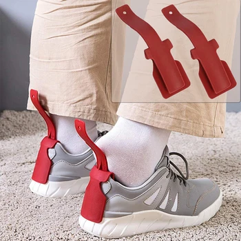 2pcs รองเท้า Pulle แบบเคลื่อนย้ายได้ขี้เกียรองเท้า Lifter ง่ายบและถอดรองเท้า Accessorie เครื่องมือรองเท้าอช่วย Unisex Shoehorn สำหรับเด็กสูงอายุ