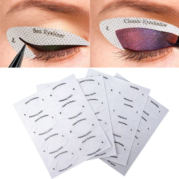 2x4 ผ้าปูที่นอนเร็ว Stencils Eyeliner เครื่องสำอางค์ที่ตาเซ็มู่บ้า Stickers Eyeshadow คิ้ว Styling เขียนต้นแบบนำทางนามบัตร