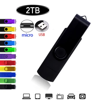 3 ใน 1 พอร์ต USB แฟลชไดร์ฟ 3.02TB ปากกาขับรถ pendrive флешка OTG 2TB memoria cel พอร์ต USB นดิสก์อยู่ของขวัญโทรศัพท์/พิวเตอร์/รถ/ออกทีวีนอิสระโลโก้