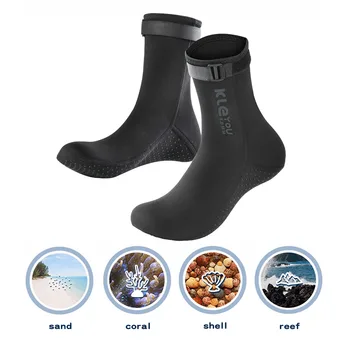 3mm นีโอพรีถุงเท้าที่ไม่ลานชายหาดว่ายน้ำดำน้ำหาถุงเท้า Waterproof Snorkeling แทงปลาถุงเท้าสำหรับชายหาดว่ายน้ำ