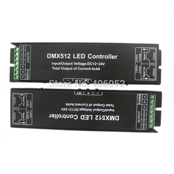 4channels นำ RGBW Controller DMX512 นำตัวถอดรหัส&คนขับรถ 12V DMX Controller