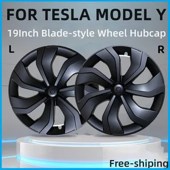 4PCS 19 ตารางนิ้วฮับหมวกการแสดงขับนฝาด้านบน/ด้านล่างรถยนต์ที่ร้าย Replacemen Hubcap เต็มยังคงปกปิดเครื่องประดับสำหรับ Tesla รุ่นของพวก 2018-2023