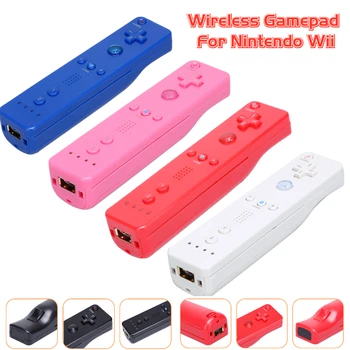 5 สี 1pc เครือข่ายไร้สาย Gamepad สำหรับ Nintendo Wii เกมทางไกล Controller ควบคุมแท่งควบคุม Joypad Nunchuck มือของโค้งเกมส์จัดการผู้สมรู้ร่วมคิ
