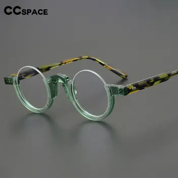 55258 แบรนด์ออกแบบ Acetate แว่นคนครึ่งกรอบรองโปร่งใส Eyeglasses ผู้หญิงพังก์รูปแบบวินเทจมีความกรอบ