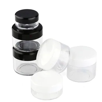 5Pcs เล็กพลาสติกขวดโหล 2g 3g 5g 10g 15g 20g ครีมทาลิปมันตู้คอนเทนเนอร์หม้อ Cosmetic Packaging โหลพลาสติกเล็กๆขวดโหล Cosmetic กล่อง