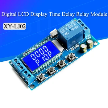 6-30V โครพอร์ต USB ดิจิตอล LCD แสดงเวลาหน่วงเวลาส่งต่อศูนย์ควบคุม kde ในโมดูลควบคุมตัวจับเวลาเปลี่ยนกระตุ้นวังวนมอดูล XY-LJ02