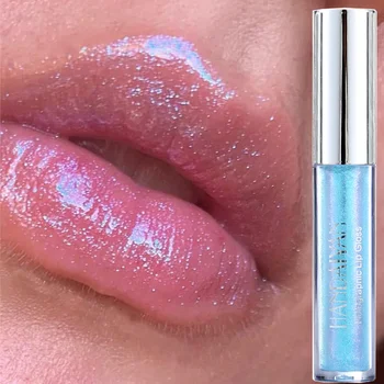 6 สีนางเงือ Shimmer ลิปกลอส Waterproof Holographic กากเพชรของเหลว Lipsticks ดูน่าเซ็กซี่ปากแต่งหน้าผสมสีบผู้หญิงเครื่องสำอางค์