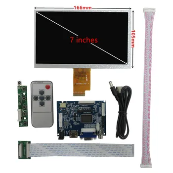 7 นิ้ว 1024*600 หน้าจอแสดง LCD TFT ติดตามดูคนขับรถควบคุมกระดาน HDMI-น่ะไร้เดียงสาและไม่เสแสร้งด้ VGA AV สำหรับ Lattepanda,Raspberry Pi กล้วย Pi