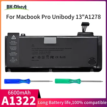 A1322 แล็ปท็อปอดแบตเตอรี่ 5800mAh 63.5 อะสำหรับแอปเปิ้ล MacBook มืออาชีพ 13 นิ้ว A12782009-2012 MB990 MB991 MC70010.95 วีตเตอรี่คนที่จะมาแทน