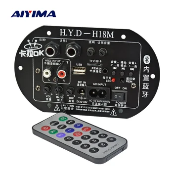 AIYIMA โมโน Subwoofer เครื่องขยายเสียงกระดานคู่ไมโครโฟน K เพลงบลูทูธเครื่องขยายเสียง 30-150W 6-10Inch งพูดผ่านลำโพงนะ 220V 12V 24V