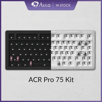 Akko ACR มืออาชีพ 75 DIY คิทกำหนดเองแป้นพิมพ์แบบสี RGB Backlit ร้อน-swappable Barebone เครื่องยนตร์ขัดแป้นพิมพ์ Gasket-ถูกเมานท์อยู่ Modular คิท