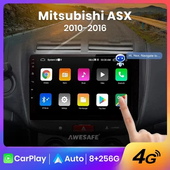 AWESAFE PX9 สำหรับ Mitsubishi ASX 12010201120122016 รถวิทยุสื่อประสมเครื่องเล่นจีพีเอส 2din Android CarPlay Autoradio 8GB+128GB