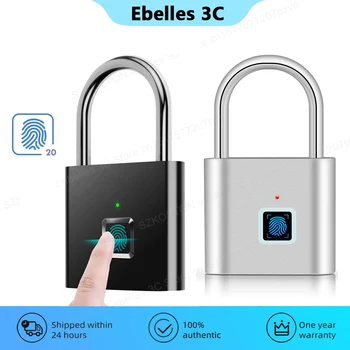 Biometric อิเล็กทรอนิกส์ล็อคนฉลาดที่บ้านล็อคอยนิ้วมือ Padlock กับพอร์ต USB ตั้งข้อหา Waterproof ล้องวงการคุ้มครอง cadeado