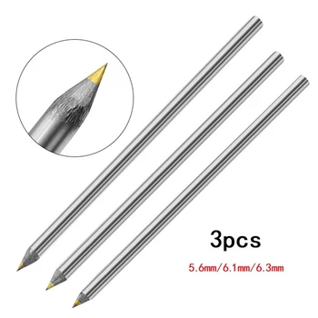 Carbide Scriber ดินสอ Alloy Scribe ปากกาเหล็กวู้ดแก้วกระเบื้องปูทางต้องแกะสลัตัดปากกามาร์คเกอร์ดินสอ Woodworking ดเดียวหัวทำเครื่องหมายเพื่อสร้างเครื่องมือ