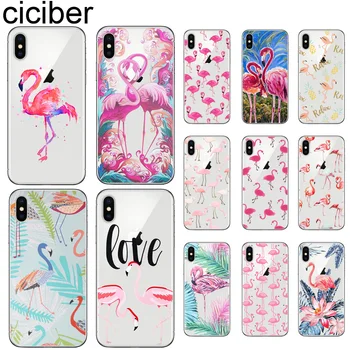 ciciber Funda สำหรับ Iphone 13 คดีสำหรับ iphone 131211 มืออาชีพ X XR XS แม็กซ์มินิ 7866S อีกอย่าง 5S SE 2020 ซิลิโคนสัตว์ Flamingo น่ารัก