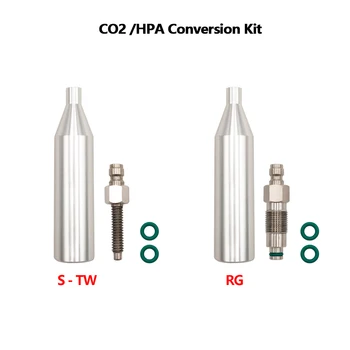 CO2 HPA การแปลงคิทหลวดลาย pneumaticstencils เอ-TW และ RG เธรดข่าวการเข้ามาแทนที่ 12g กระบอกสูบอีกชั้นนึตลับหมึก,8mm ผู้ชายอย่างเร็ว Coupler สำหรับ Airsoft