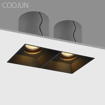 COOJUN นำ Recessed Downlight Frameless อร์สองหัว Detachable Replaceable ศูนย์ควบคุม kde ในโมดูลต่อต้านแสงสร้างไปเดอะกริลล์มันก็ไม่เงียบจุดที่แสงสว่าง