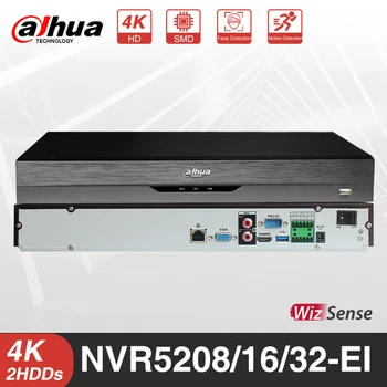Dahua NVR5208-4KS2 NVR5216-4KS2 NVR5232-4KS2 อัพเกรด NVR5208/16/32-EI 8/16/32 ช่อง 1U 2HDD 4K WizSense เครือข่ายวีดีโอบันทึกเสียง