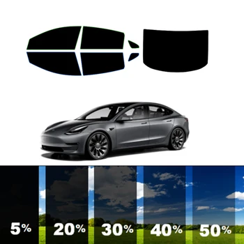 DIY PreCut หน้าต่างผสมสีคิท-Tesla รุ่น 32017-2023 มีพับเก็บหน้าต่างทั้งหมด ZHUAIYA