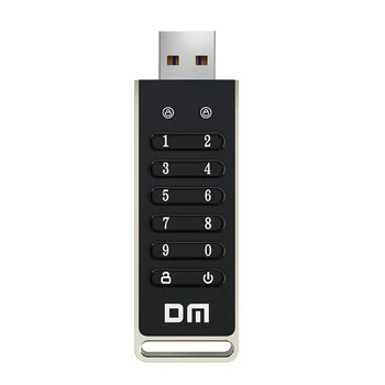 DM FD063256-bit เข้ารหัสพอร์ต USB ขับรหัสผ่านปลอดภัยแฟลชไดร์ฟ USB3.2 นายเทียบนดิสก์สนับสนุนปรับค่า/เช็/อัตโนมัติล็อคนฟังก์ชัน
