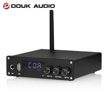 Douk เสียง HiFi บลูทูธ 2.1 ช่องดิจิตอลเครื่องขยายเสียง HDMI/เกลี้ยกล่อม/OPT กลับบ้านเสียง Amp w/หยิบไมค์ออกนำเข้าข้อมูลแบบ USB โปรแกรมเล่นดนตรี name