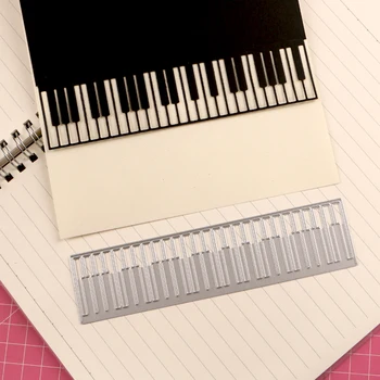 DUOFEN ตัดโลหะอตายเพลงเปียโนกุญแจ stencil DIY กระดาษสมุดบันทึกเล่มของอัลบั้ม 2023 ใหม่