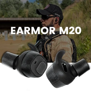 EARMOR M20 อิเล็กทรอนิกส์ที่อุดหูที่เก็บ Headset ต่อต้านเสียงหูปลั๊กออกอิเล็กทรอนิกส์รุปกีฬายิงกันสำหรับเครือข่ายไร้สายหูฟัง NRR22db
